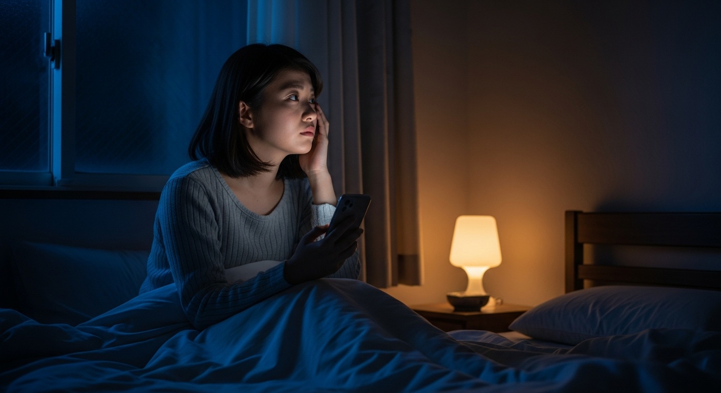 眠れない女性